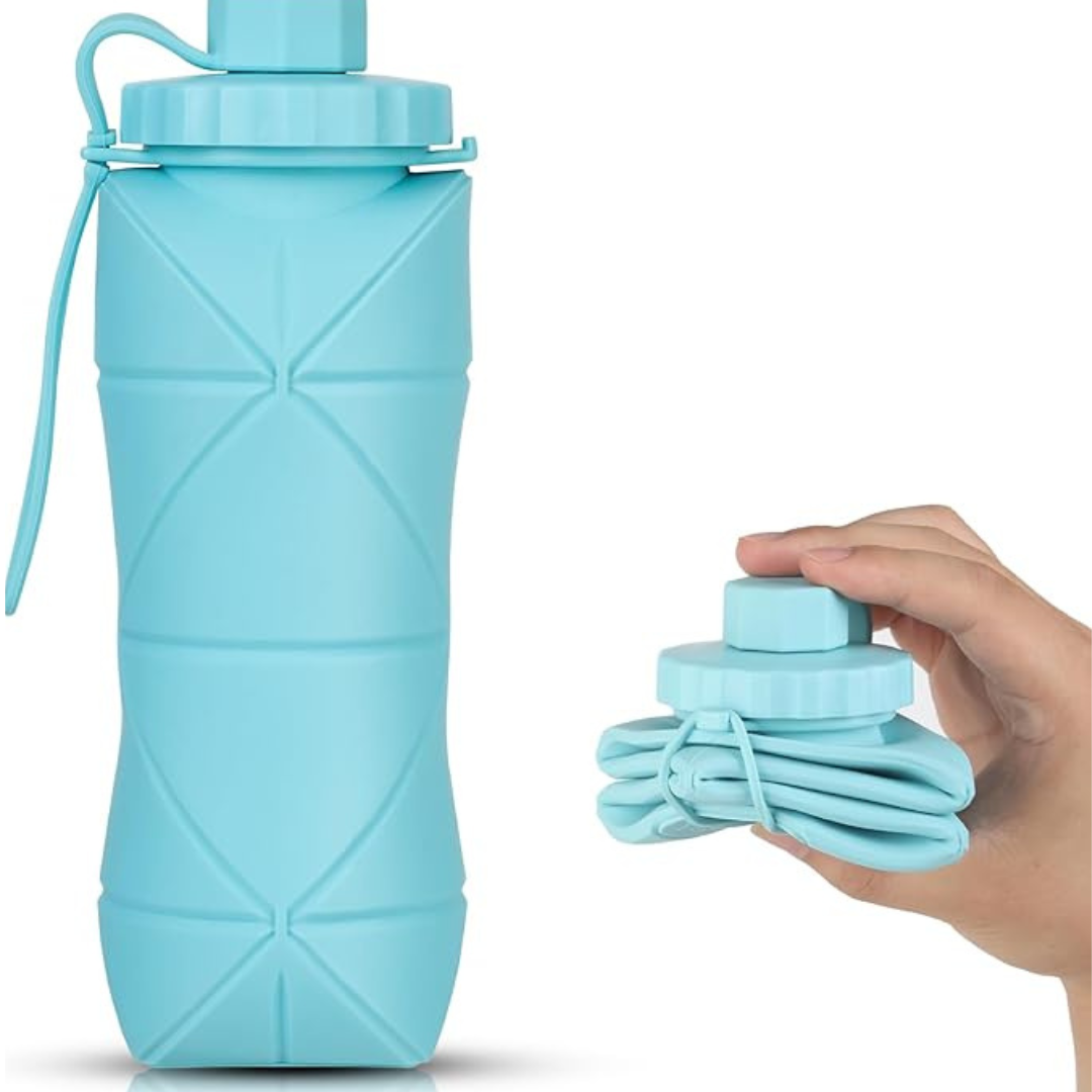 botella de agua plegable de silicona