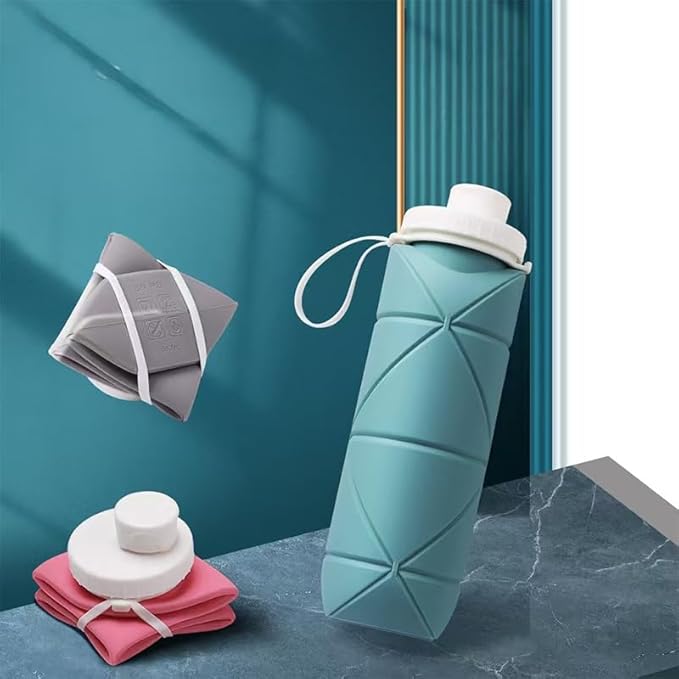 botella de agua plegable de silicona