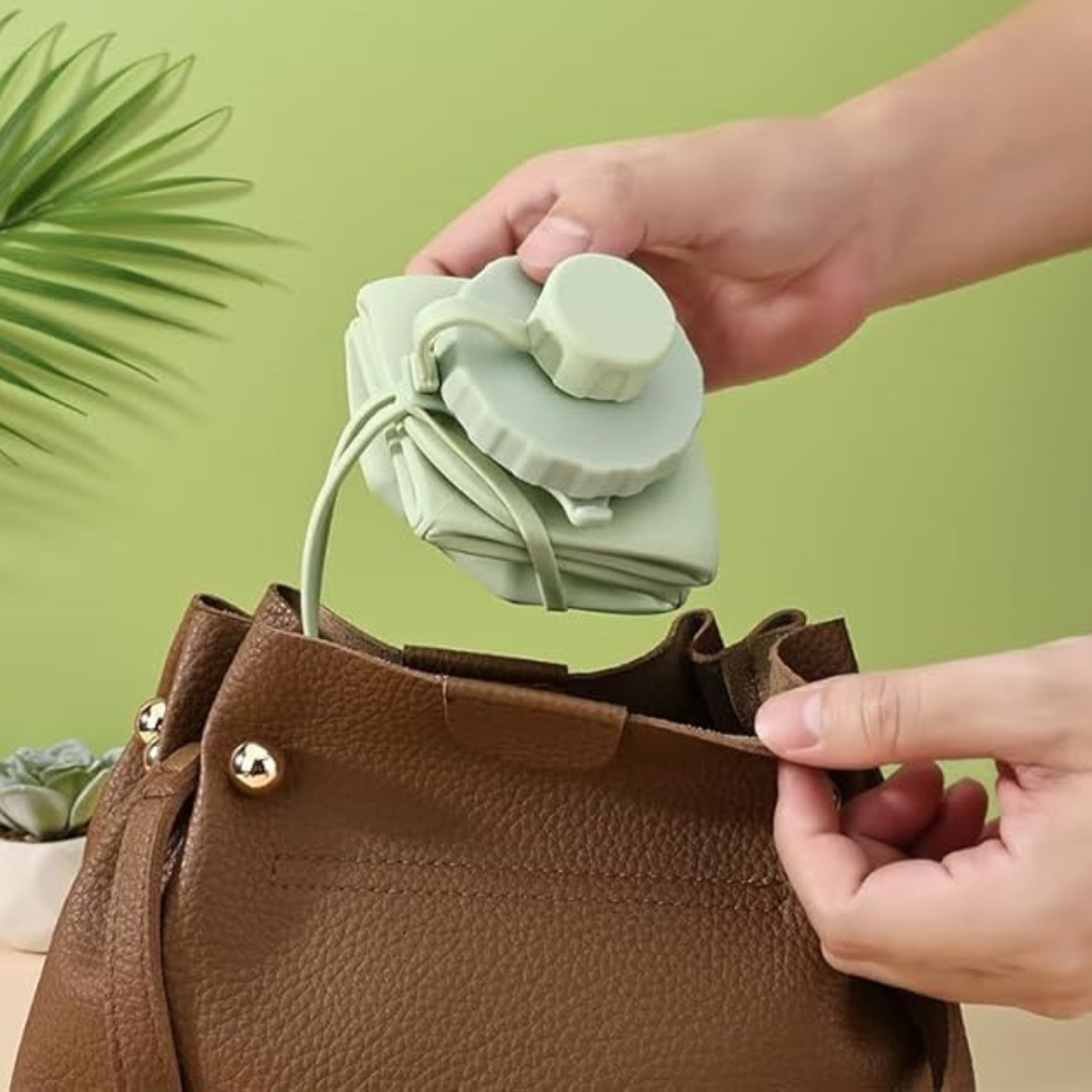 botella de agua plegable de silicona