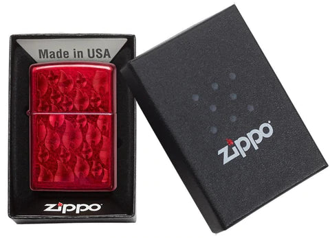 Fosforera Zippo Roja llamas -Estilo, potencia y Actitud