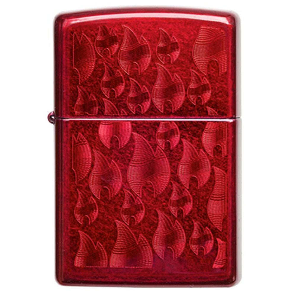 Fosforera Zippo Roja llamas -Estilo, potencia y Actitud