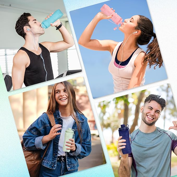 botella de agua plegable de silicona